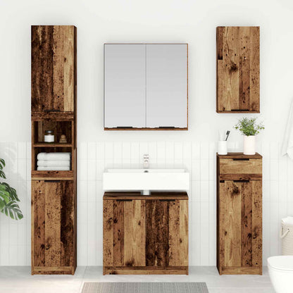 vidaXL Bathroom Furniture Set 5 pcs Old Wood Engineered Wood 4
