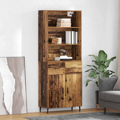 vidaXL Highboard 69.5x34x180 cm Engineered Wood 2 doors 2 drawers