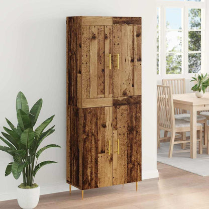 Highboard 69.5x34x180 cm Engineered Wood 2 Doors Old wood