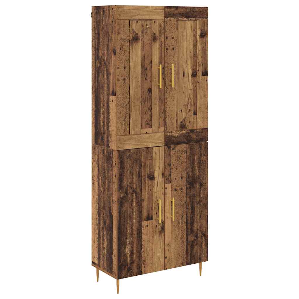 Highboard 69.5x34x180 cm Engineered Wood 2 Doors Old wood