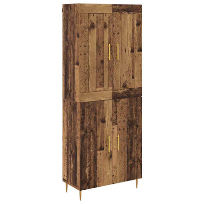 Highboard 69.5x34x180 cm Engineered Wood 2 Doors Old wood