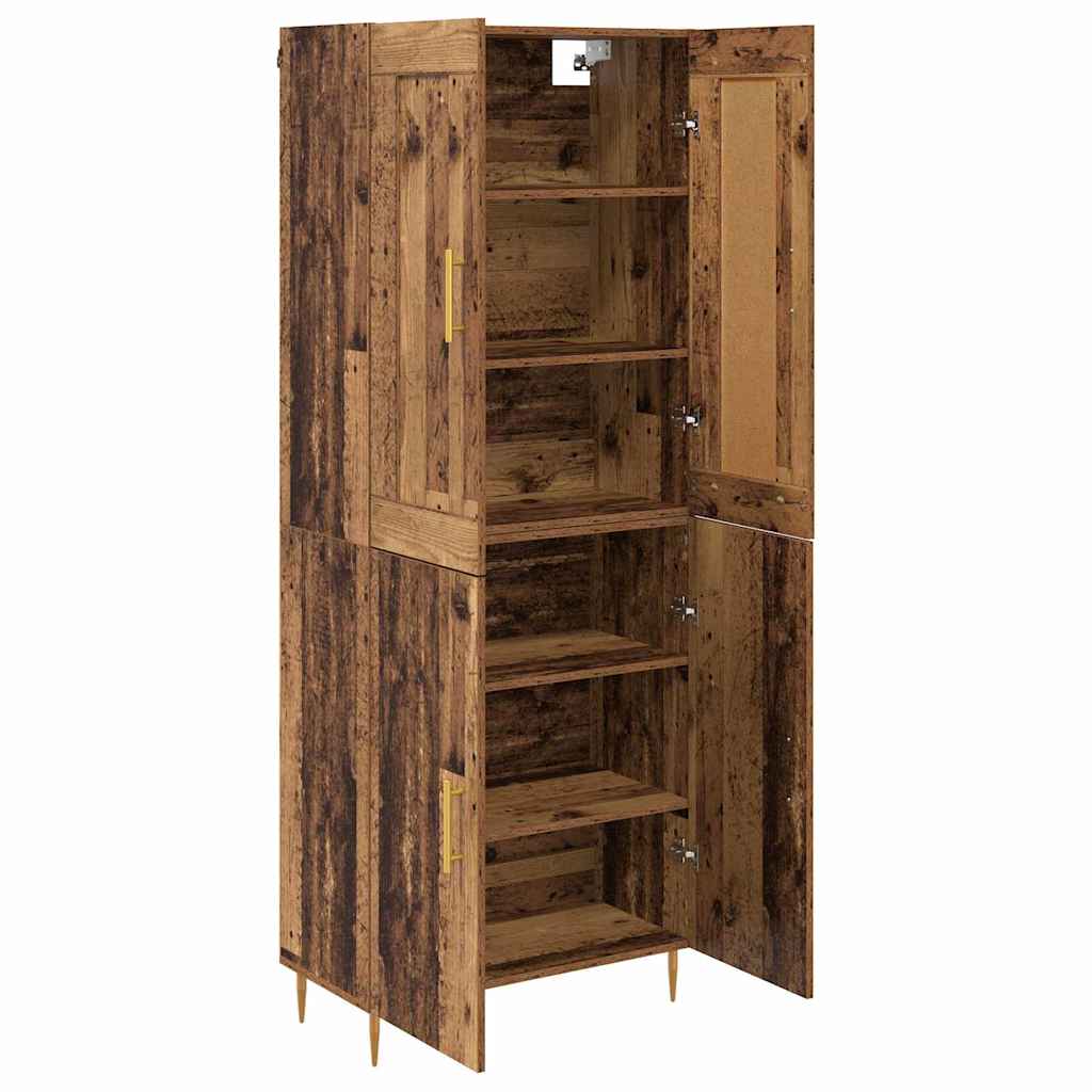 Highboard 69.5x34x180 cm Engineered Wood 2 Doors Old wood