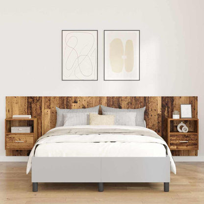 vidaXL Bed Headboard with Cabinets Engineered Wood One Drawer and One Shelf
