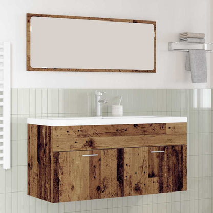 vidaXL Bathroom Cabinet Old Wood 100 x 38.5 x 46 cm Engineered Wood 1