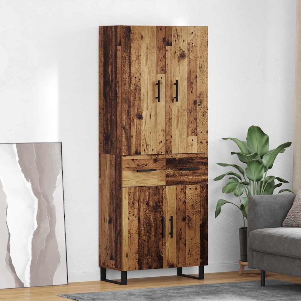 vidaXL Highboard 69.5x34x180 cm Engineered Wood 2 doors 2 drawers