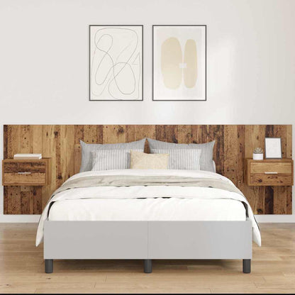 Bed Headboard with Cabinets Engineered Wood One Drawer Old wood