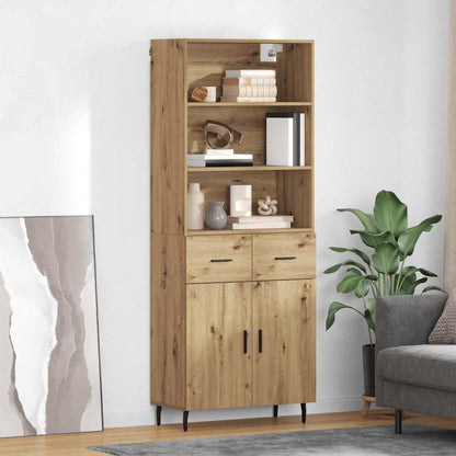 vidaXL Highboard 69.5x34x180 cm Engineered Wood 2 doors 2 drawers