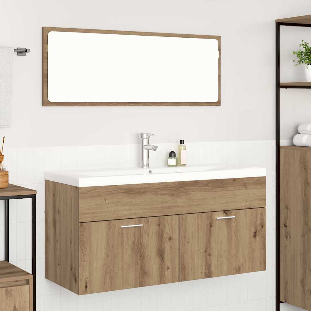 vidaXL Bathroom Cabinet Artisan Oak 100 x 38.5 x 46 cm Engineered Wood 4