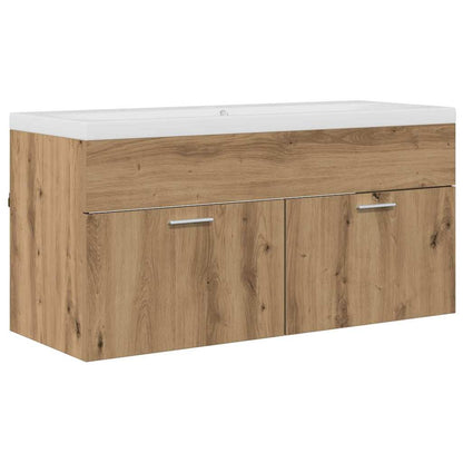 vidaXL Bathroom Cabinet Artisan Oak 100 x 38.5 x 46 cm Engineered Wood 2