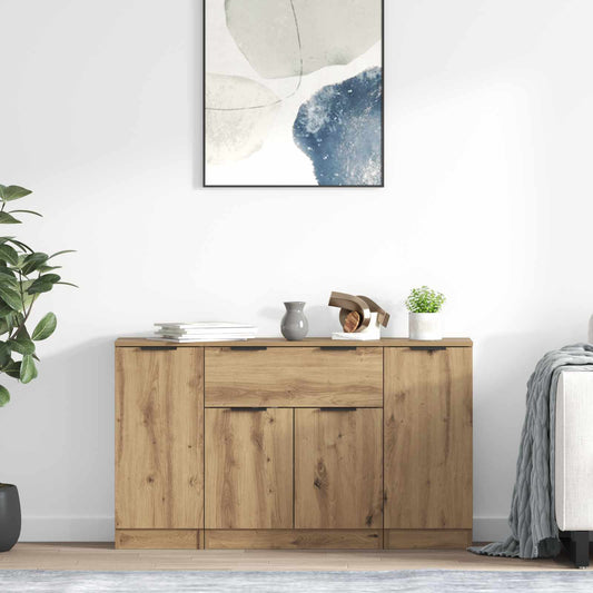 Sideboards 3 pcs Engineered Wood Artisan oak