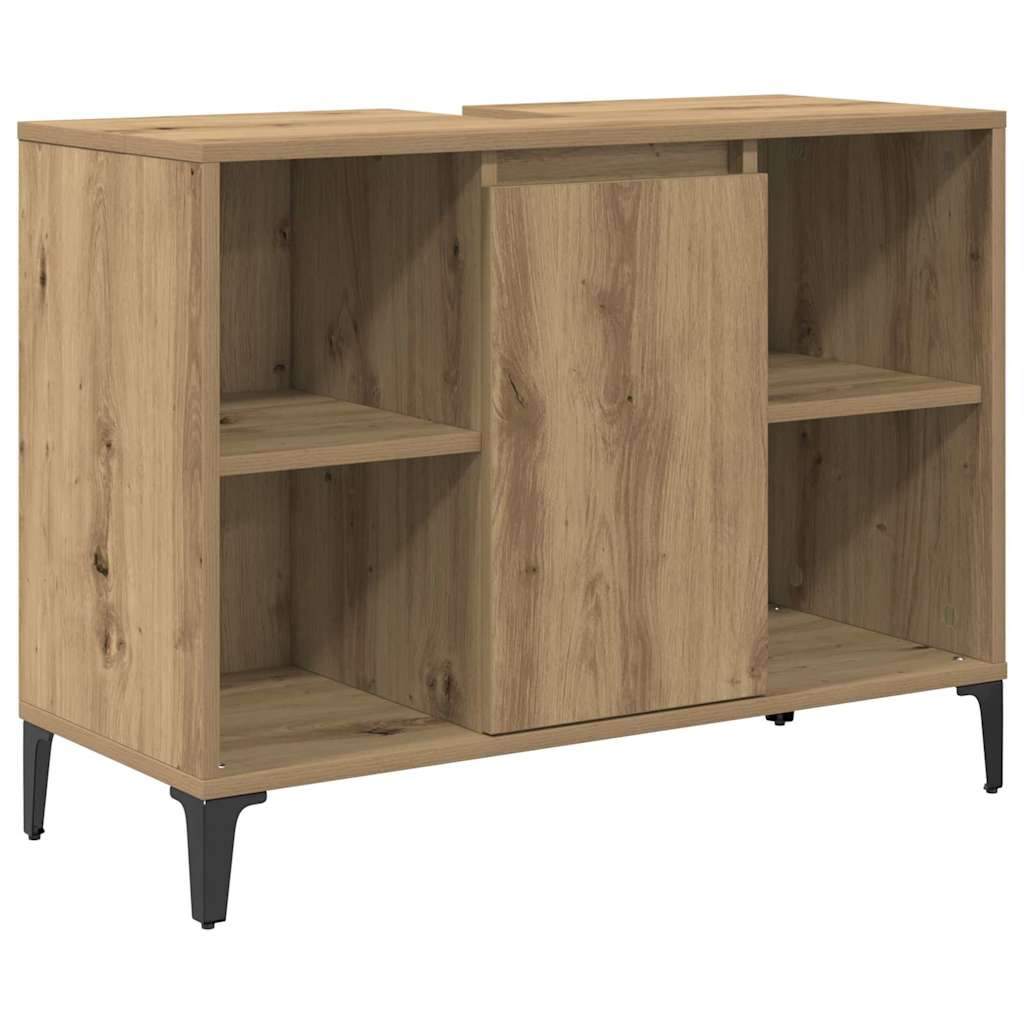 vidaXL Bathroom Furniture Set 3 pcs Artisan Oak Engineered wood 6