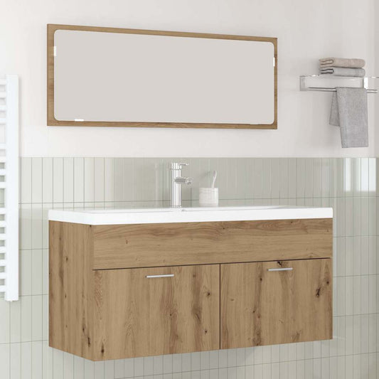vidaXL Bathroom Cabinet Artisan Oak 100 x 38.5 x 46 cm Engineered Wood 1