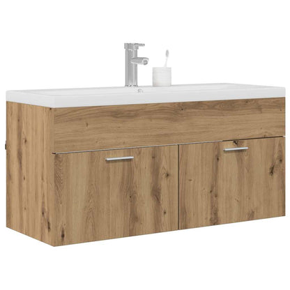 vidaXL Bathroom Cabinet Artisan Oak 100 x 38.5 x 46 cm Engineered Wood 3