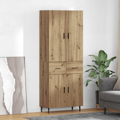 vidaXL Highboard 69.5x34x180 cm Engineered Wood 2 doors 2 drawers
