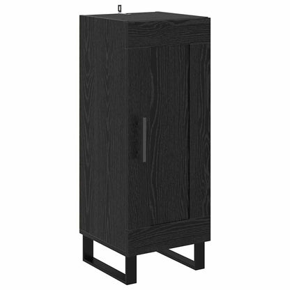Highboard 34.5x34x180 cm Engineered Wood 1 Wood Door Black oak