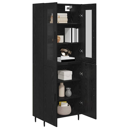 Highboard 69.5x34x180 cm Engineered Wood 2 Doors Black oak