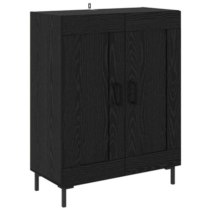 Highboard 69.5x34x180 cm Engineered Wood 2 Wood Doors Black oak