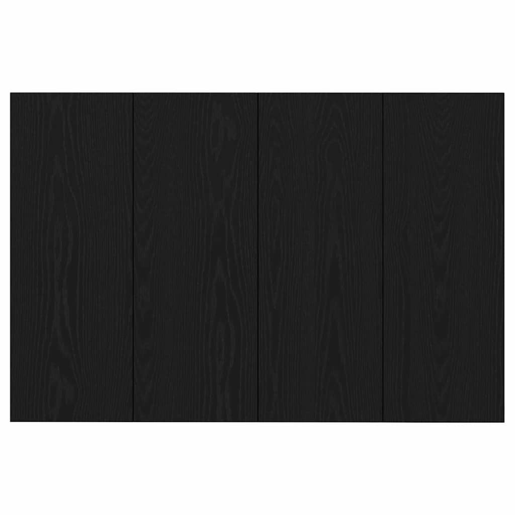 Bed Headboard with Cabinets Engineered Wood One Drawer Black oak