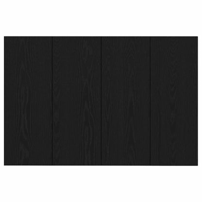 Bed Headboard with Cabinets Engineered Wood One Drawer Black oak