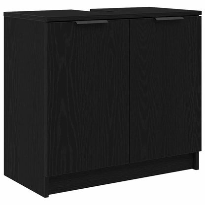vidaXL Bathroom Cabinet Set 3 pcs Black Oak Engineered Wood 6