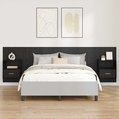 vidaXL Bed Headboard with Cabinets Engineered Wood One Drawer and One Shelf