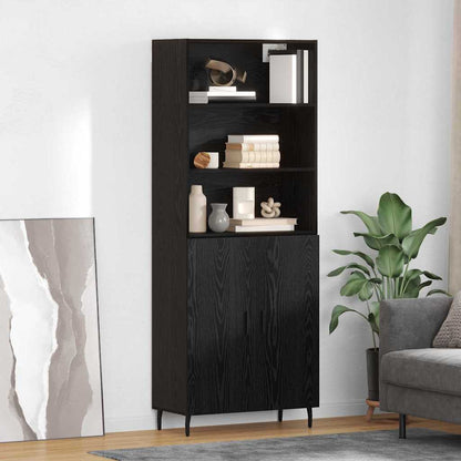 Highboard 69.5x34x180 cm Engineered Wood 2 Doors Black oak