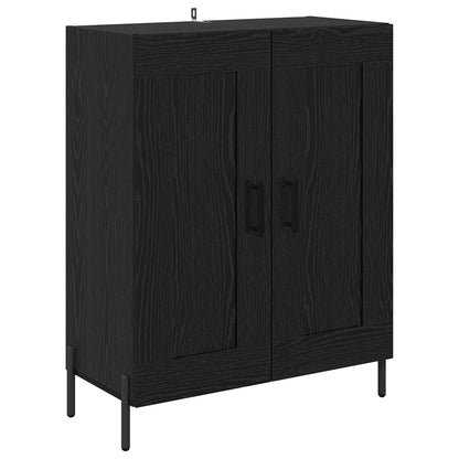 Highboard 69.5x34x180 cm Engineered Wood 2 Wood Doors Black oak
