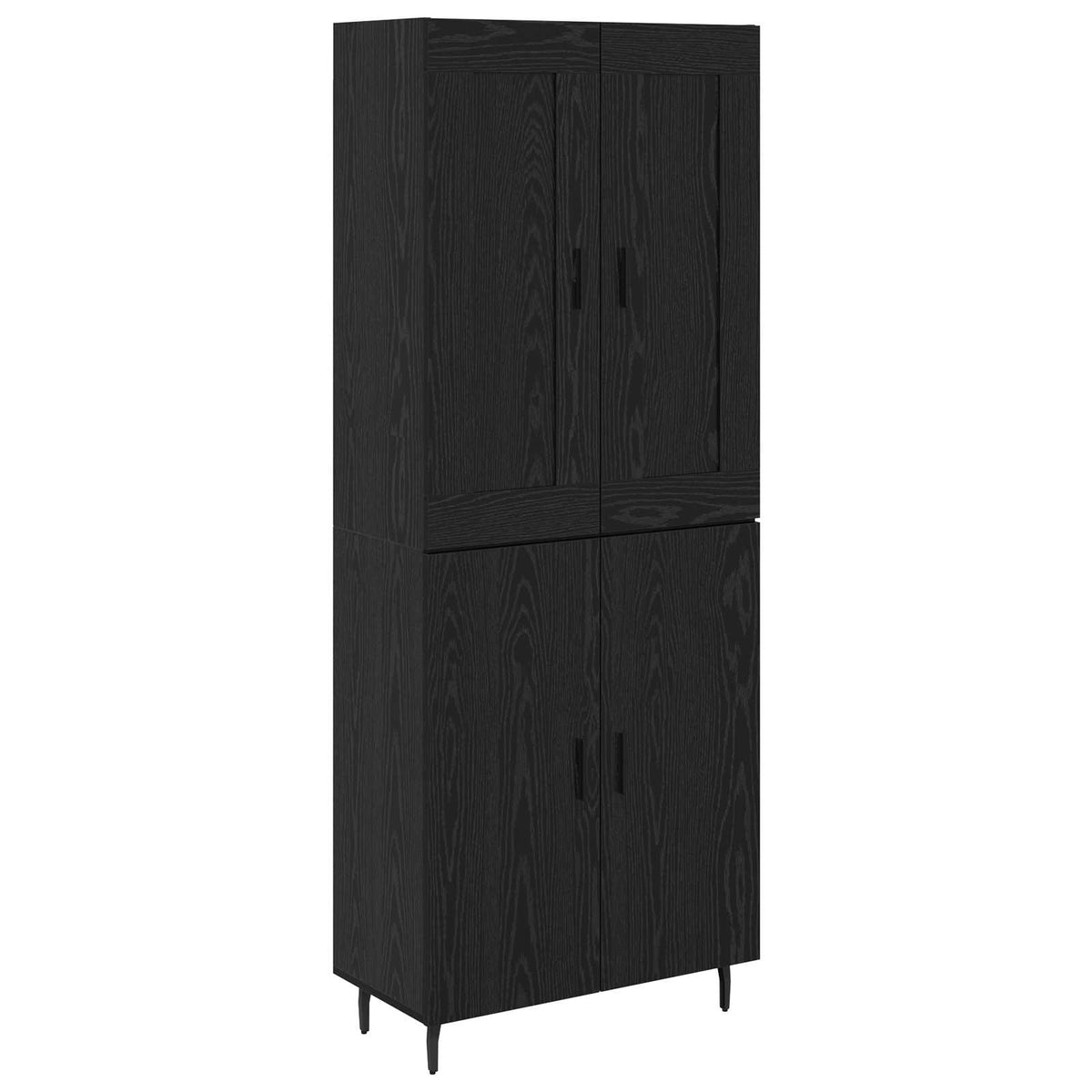 Highboard 69.5x34x180 cm Engineered Wood 2 Doors Black oak