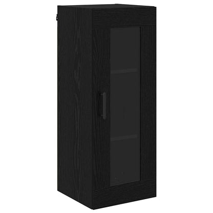 Highboard 34.5x34x180 cm Engineered Wood 3 Drawers Black oak