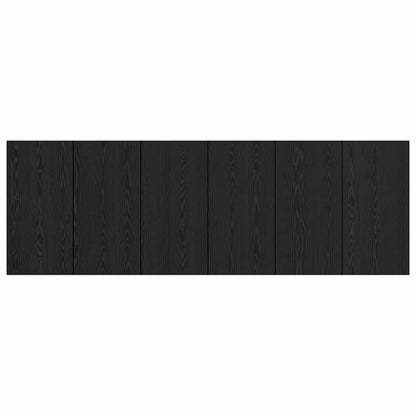 Bed Headboard with Cabinets Engineered Wood One Drawer and One Shelf Black oak
