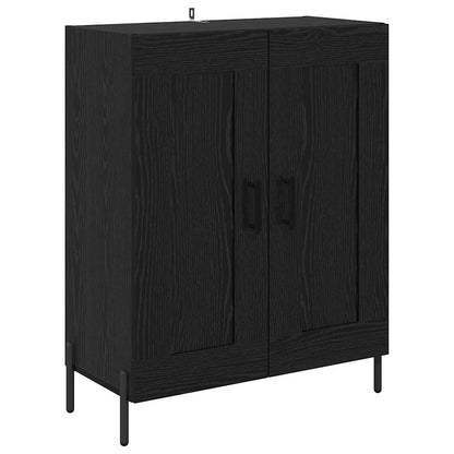 Highboard 69.5x34x180 cm Engineered Wood 2 Wood Doors Black oak