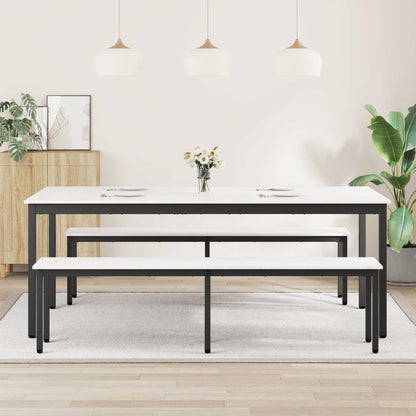 vidaXL Dining Table White 200 x 100 x 75 cm Solid Pine Wood 4