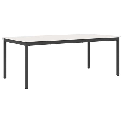 vidaXL Dining Table White 200 x 100 x 75 cm Solid Pine Wood 2