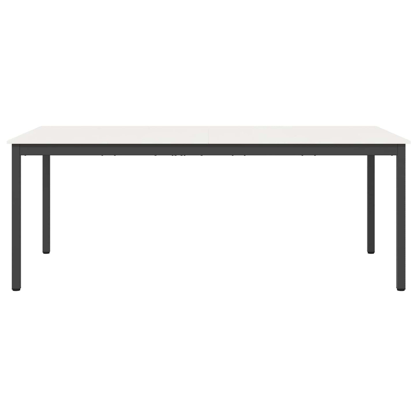 vidaXL Dining Table White 200 x 100 x 75 cm Solid Pine Wood 5