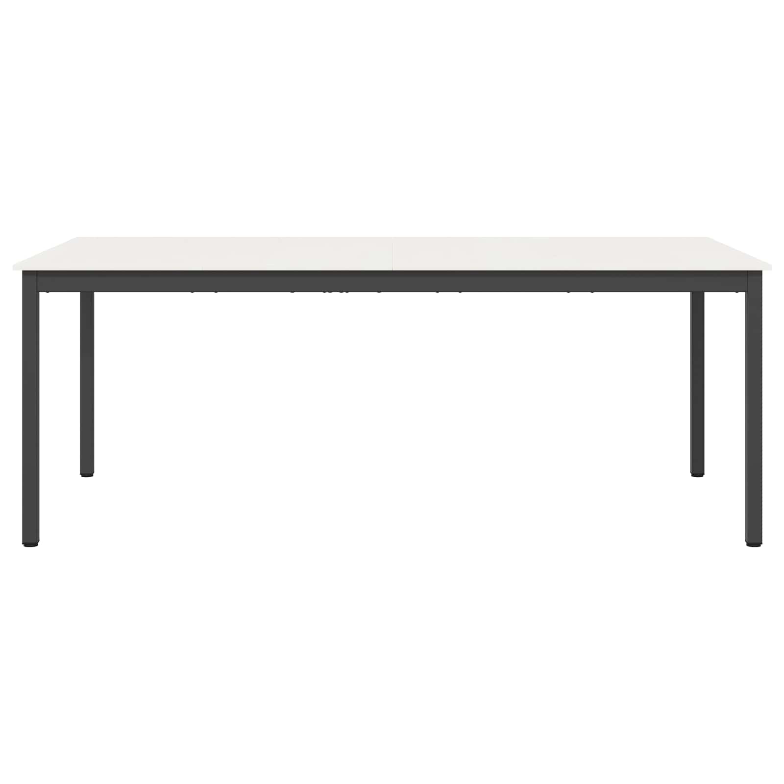 vidaXL Dining Table White 200 x 100 x 75 cm Solid Pine Wood 5