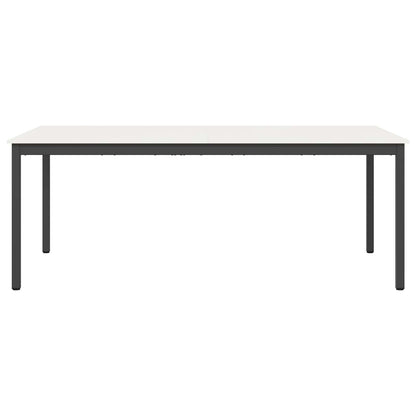 vidaXL Dining Table White 200 x 100 x 75 cm Solid Pine Wood 5