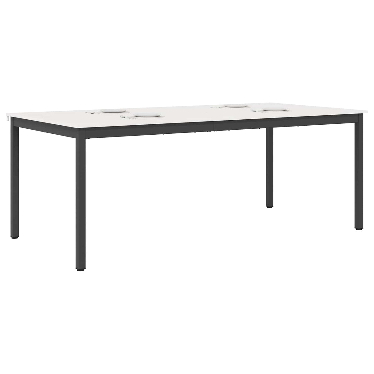 Dining Table Solid Pine Wood White 200 cm 100 cm