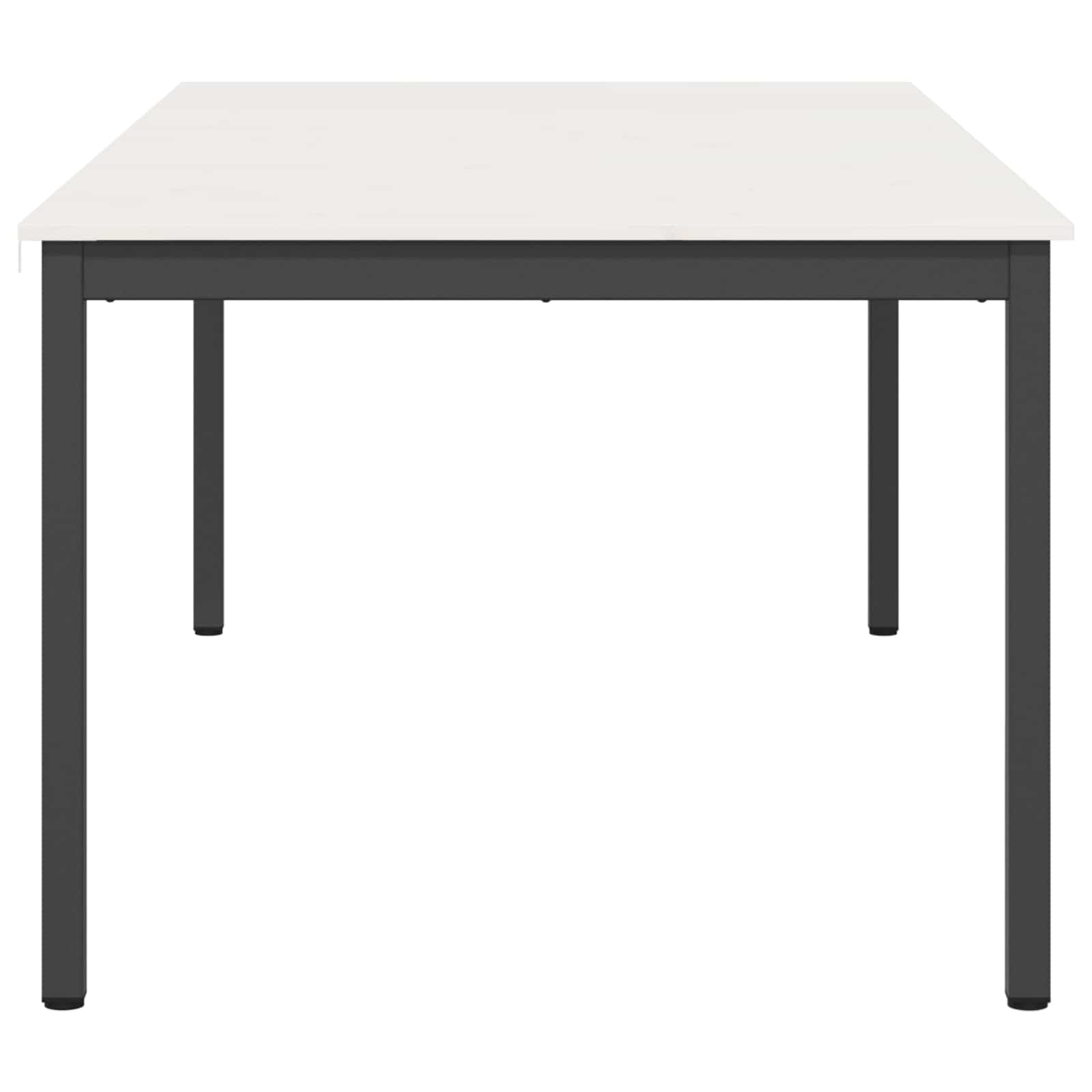 vidaXL Dining Table White 200 x 100 x 75 cm Solid Pine Wood 6