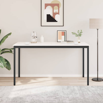 Bar Table Solid Pine Wood White 200 cm 100 cm