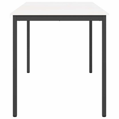 Bar Table Solid Pine Wood White 200 cm 100 cm