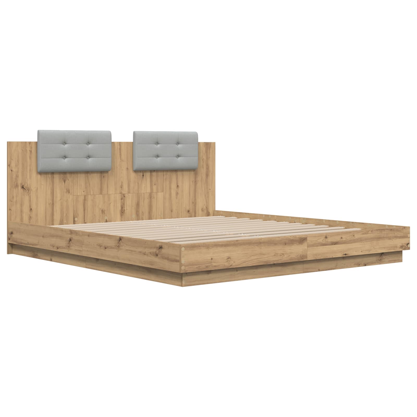 vidaXL Bed Frame with Headboard Artisan Oak 180 x 200 cm 5
