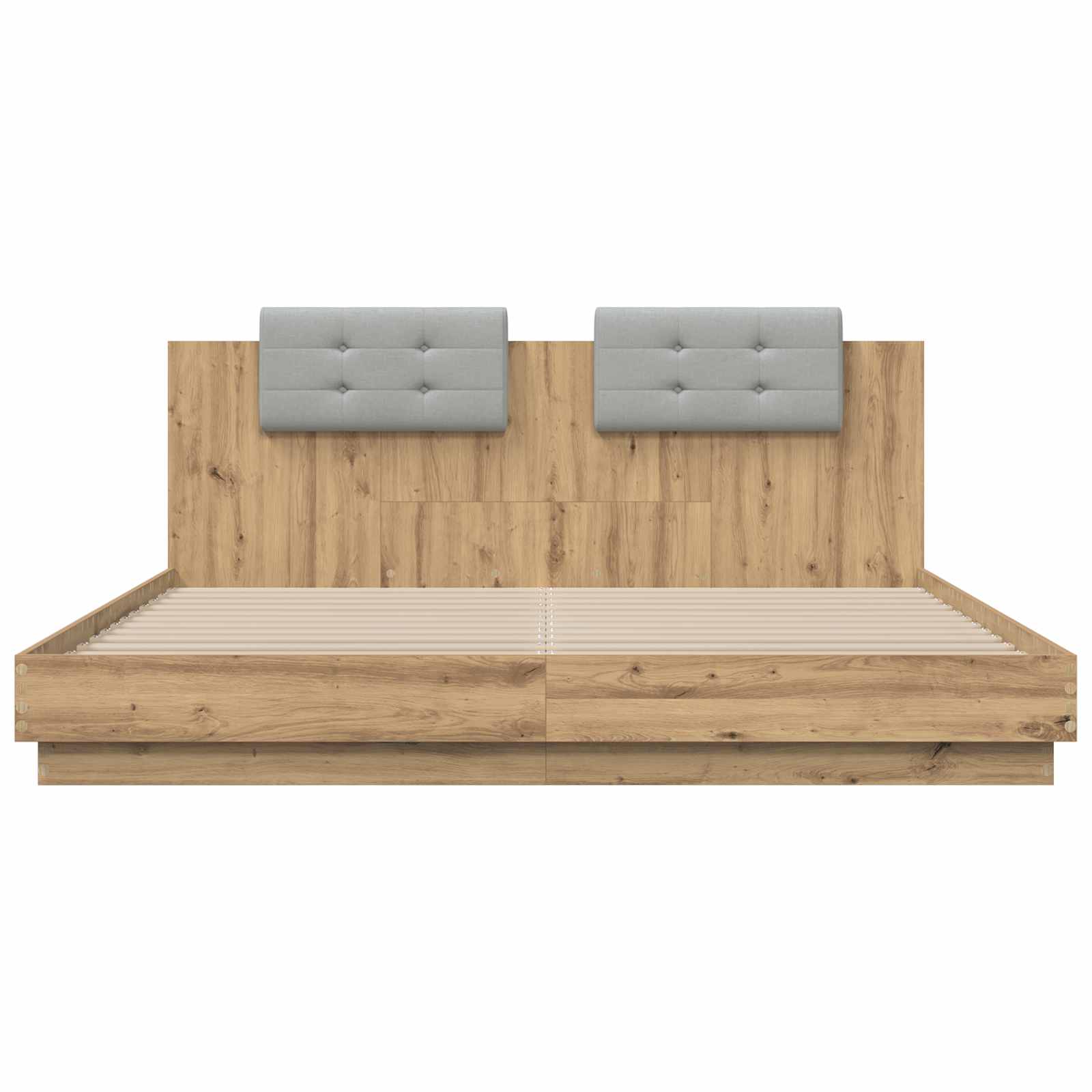 vidaXL Bed Frame with Headboard Artisan Oak 180 x 200 cm 6
