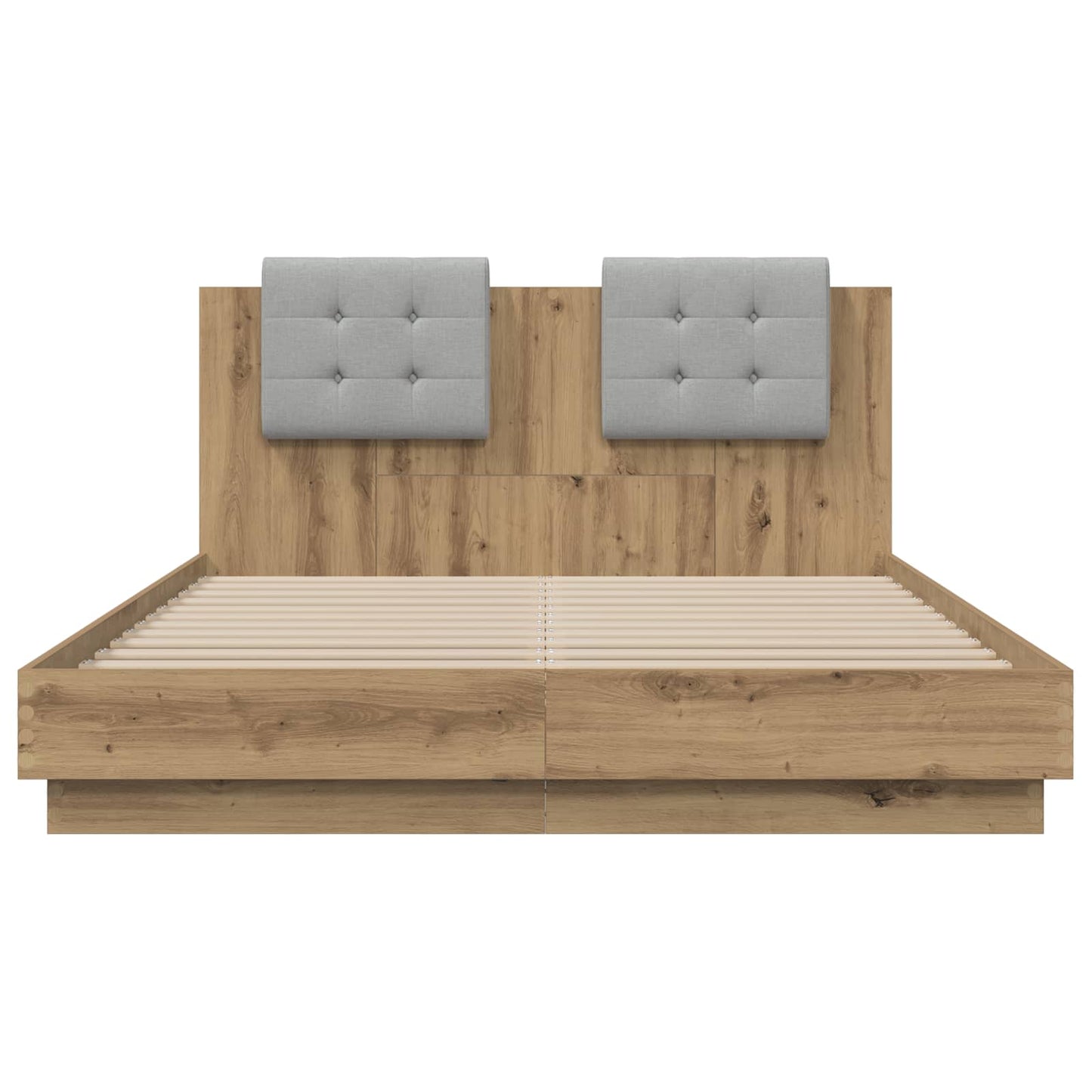 vidaXL Bed Frame with Headboard Artisan Oak 140 x 200 cm 6