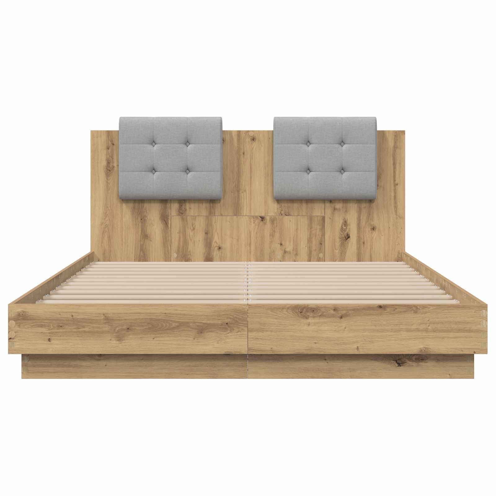vidaXL Bed Frame with Headboard Artisan Oak 120 x 200 cm 6