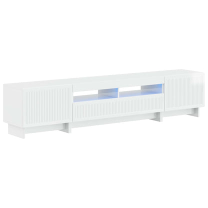 vidaXL 5 Piece LED TV Cabinet High Gloss White Engineered Wood 2