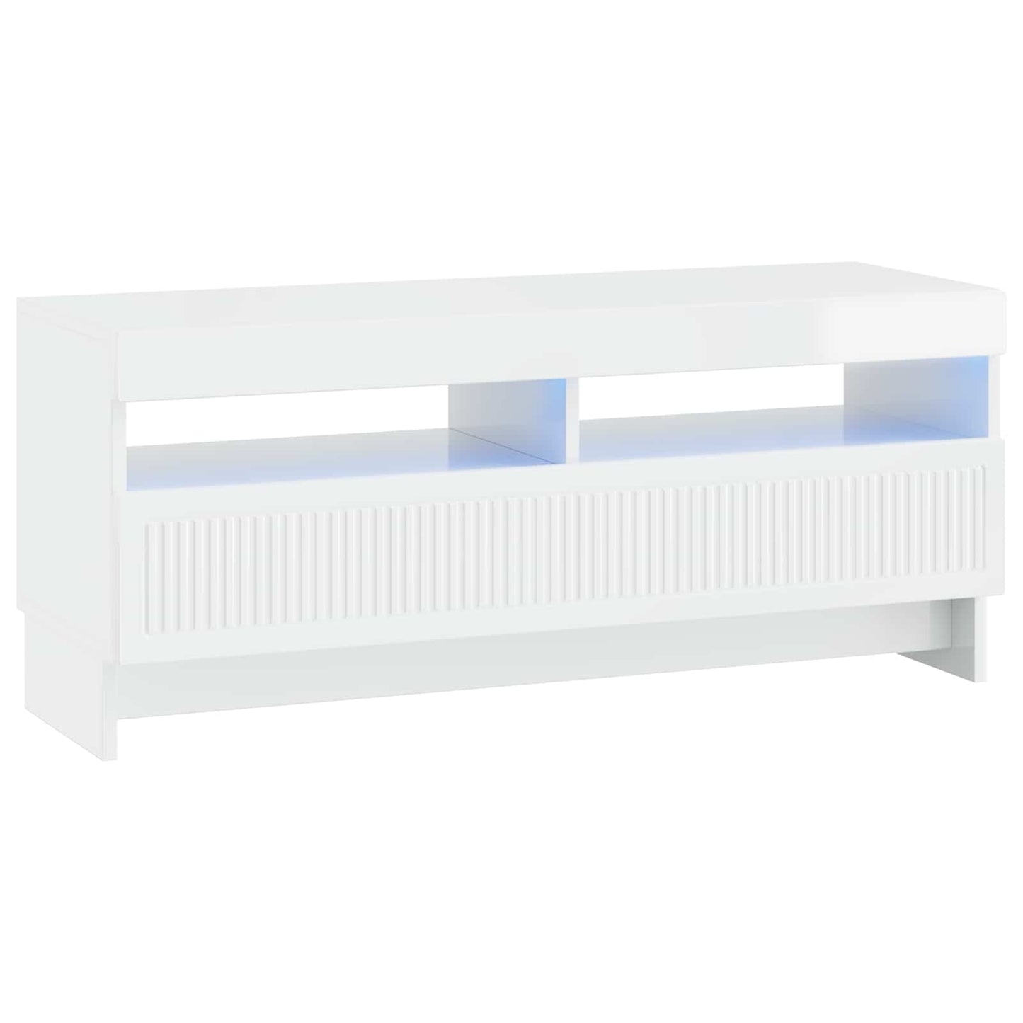 vidaXL 5 Piece LED TV Cabinet High Gloss White Engineered Wood 5