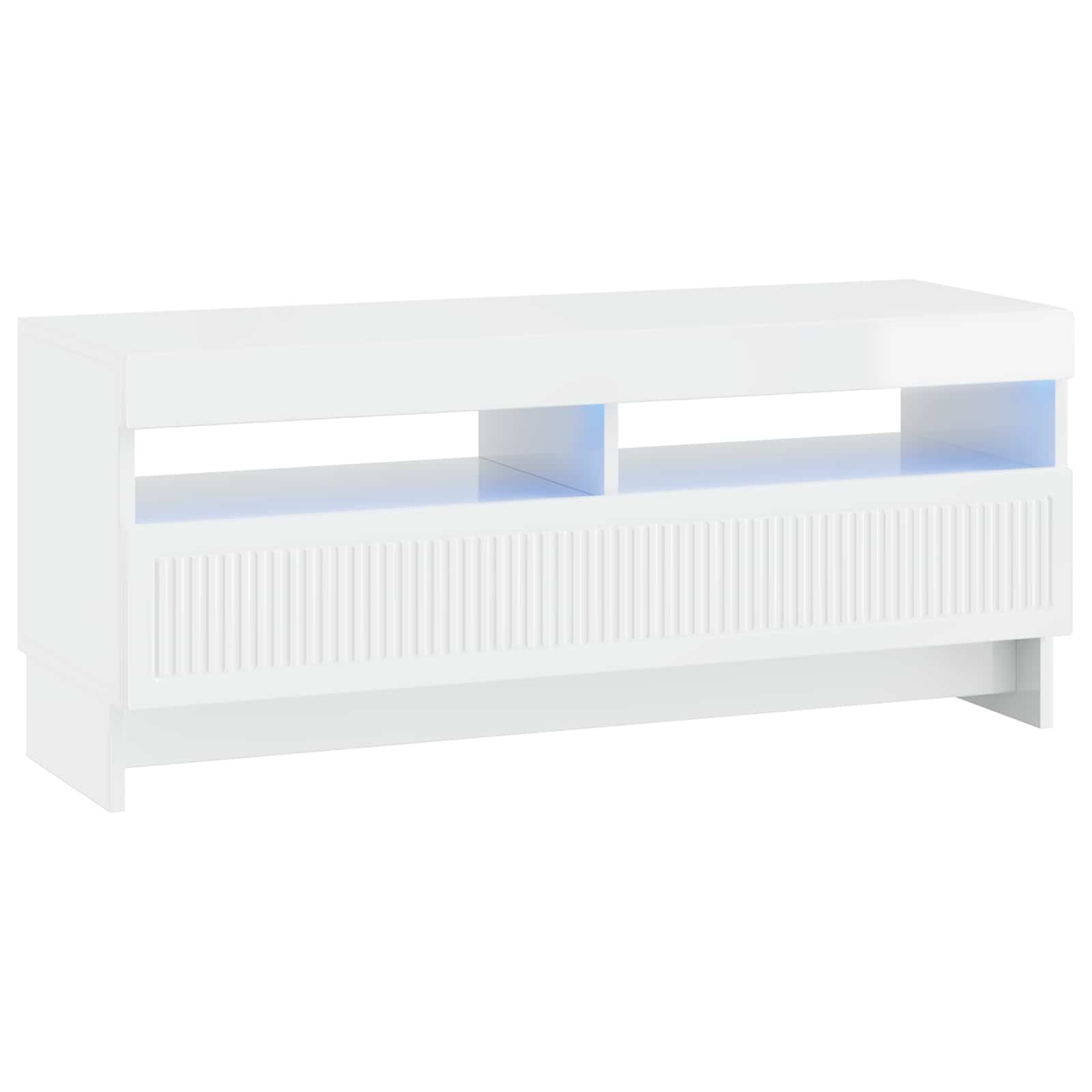 vidaXL 5 Piece LED TV Cabinet High Gloss White Engineered Wood 5