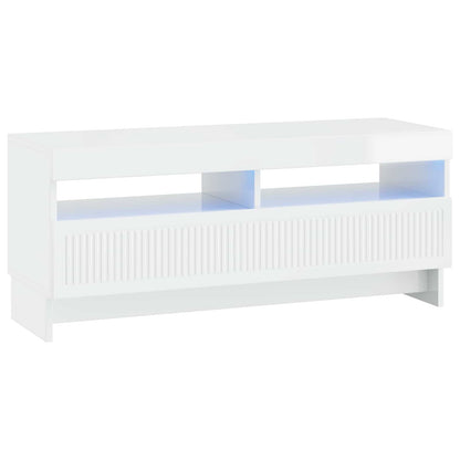 vidaXL 5 Piece LED TV Cabinet High Gloss White Engineered Wood 5