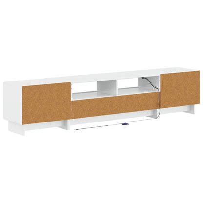 vidaXL 5 Piece LED TV Cabinet High Gloss White Engineered Wood 6