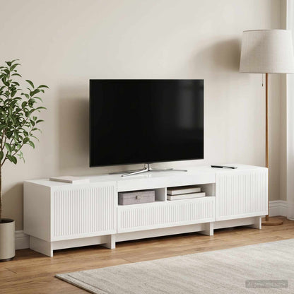 vidaXL 5 Piece LED TV Cabinet High Gloss White Engineered Wood 3